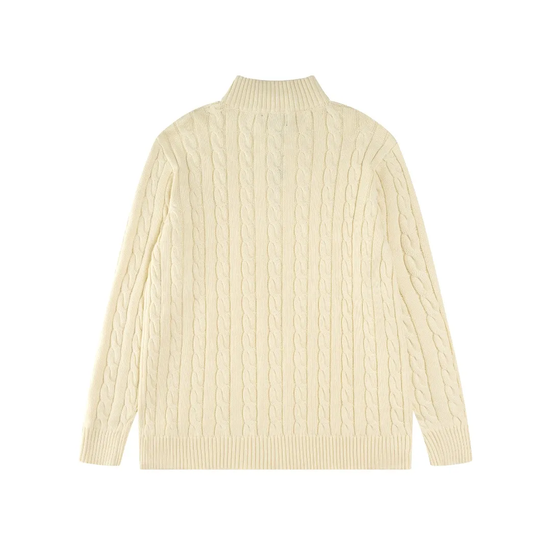 P236 #R92 RALPH LAUREN Ralph Lauren fifteen colors classic small label embroidery logo turtleneck pullover half-zip knitted cable sweater with high-density LOGO embroidery on the chest and original customized tag accessories. Made of pure cotton yarn, pure cotton is skin-friendly and comfortable, small label war horse embroidered twist turtleneck sweater 🐎 high quality, follow the blogger to learn how to wear it! Let’s buy a Ralph Lauren cable sweater. It’s a super hard-to-find series after it became popular. It’s hard to find one on the official website. It’s simple and practical to wear, with a lazy and loose feel. The thickened fabric has more texture, feels soft and delicate, and has a loose fit. Whether worn alone or layered, you can wear different styles of fashion with just one piece!   Size：XS S M L